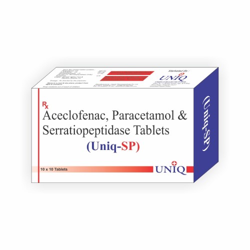 Uniq SP - Aceclofenac paracetamol and serratiopeptidase Tablet